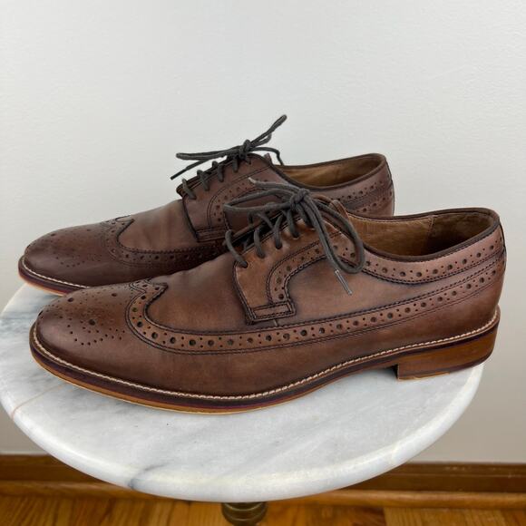 Johnston & Murphy Men\'s 20-2233 Conard Mahogany Wing Tip Oxford Dress Shoe 10.5 main image 11